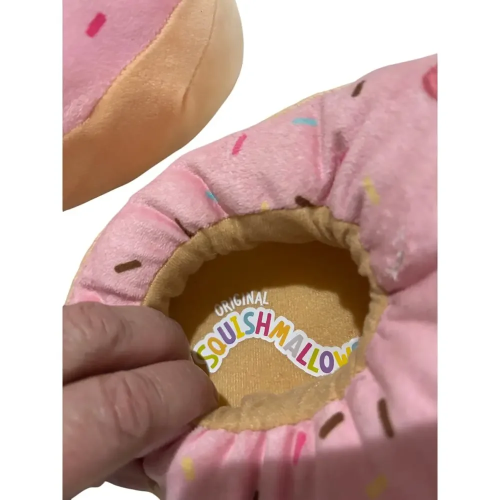 Squishmallows pink sprinkle dognut slippers nwot 2/3 size